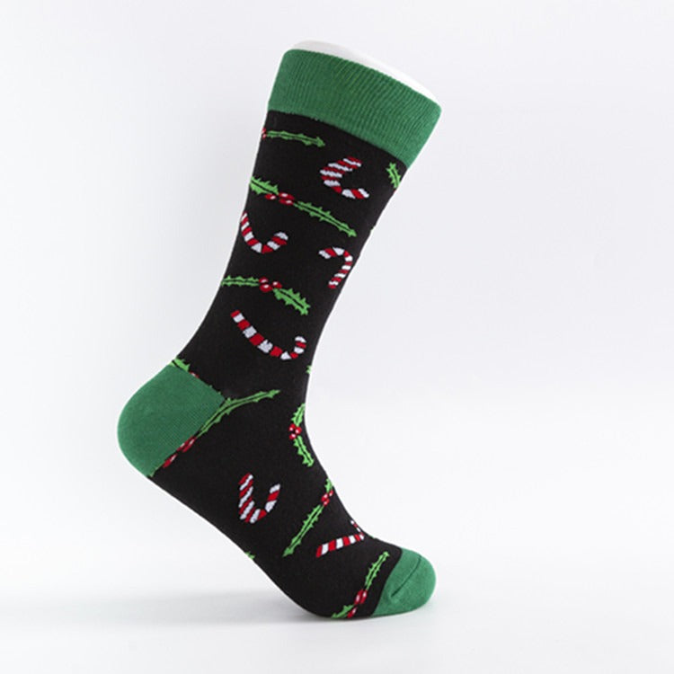 Colorful Christmas Cotton Socks for Men