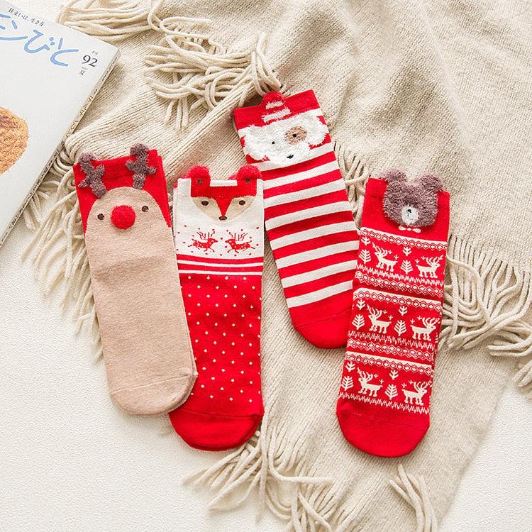 Festive Christmas Socks for Women - Cozy Winter Gift