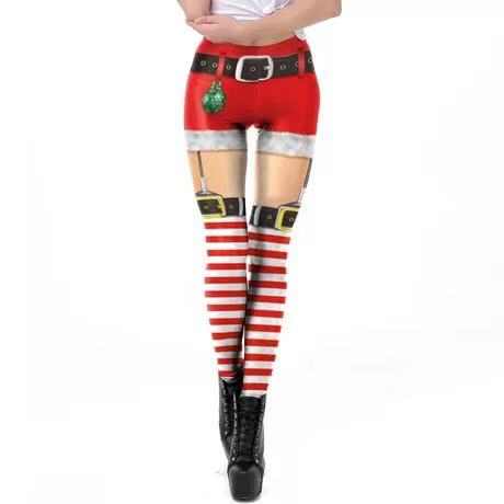 Christmas 3D Digital Print Leggings