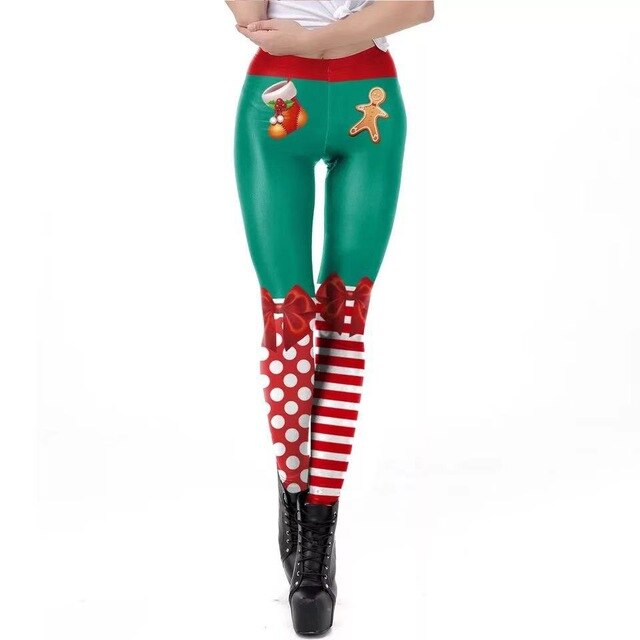 Christmas 3D Digital Print Leggings