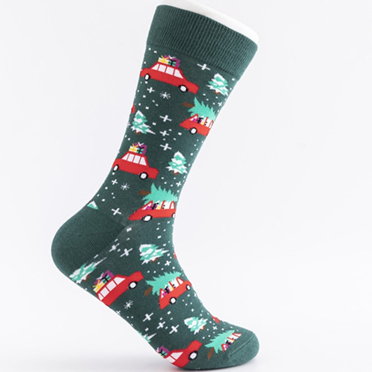 Colorful Christmas Cotton Socks for Men