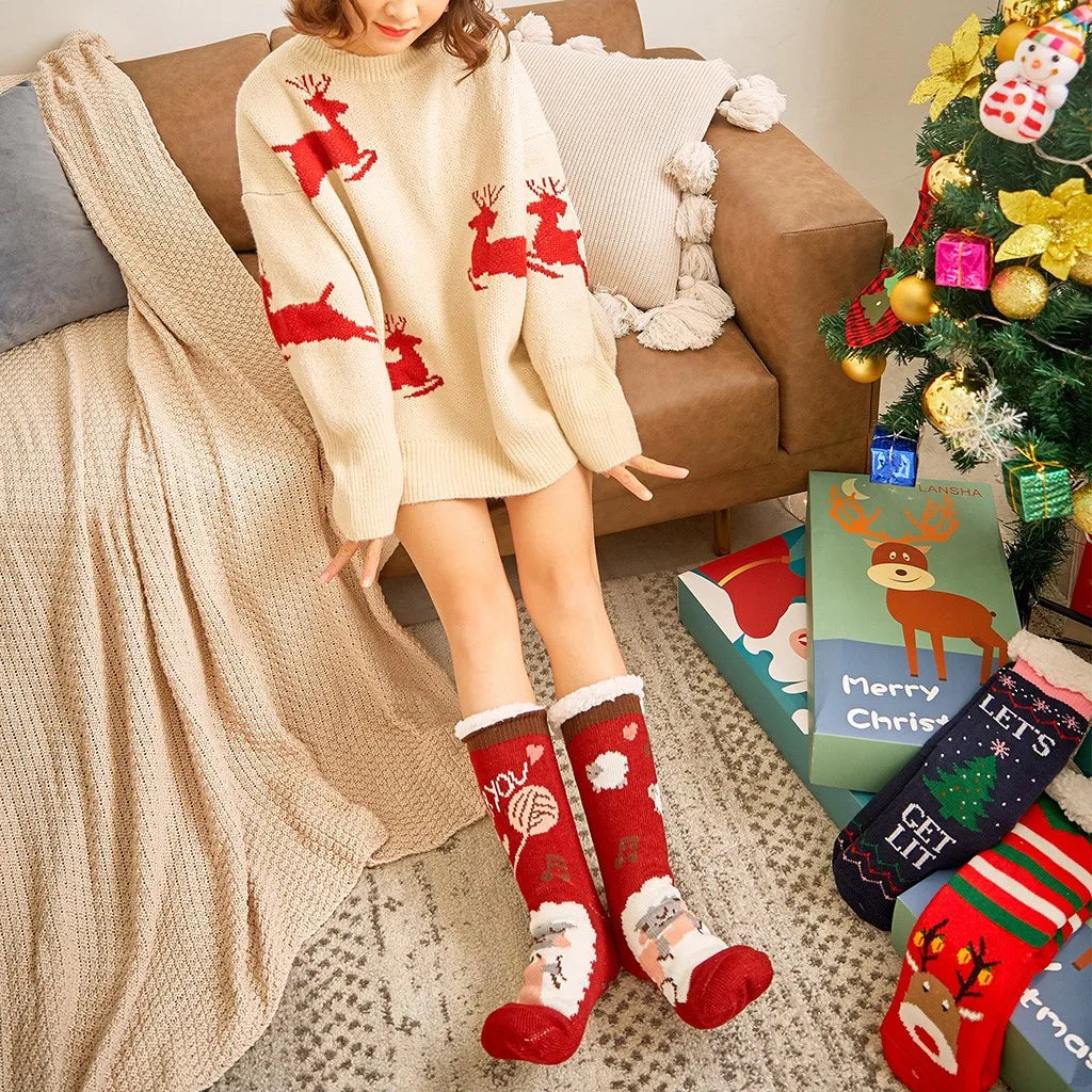 Festive Women's Christmas Socks - Fun Holiday Gift