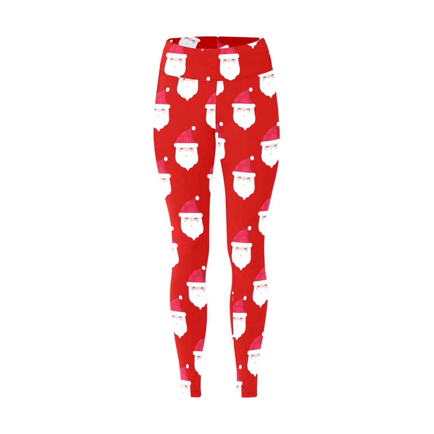 Red Santa Christmas Running Women's Workout Leggings