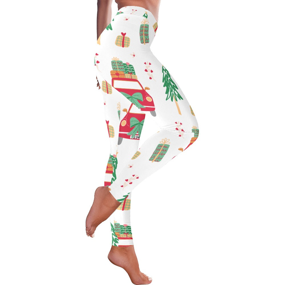 Christmas Car Women's All-Over Low Rise Leggings