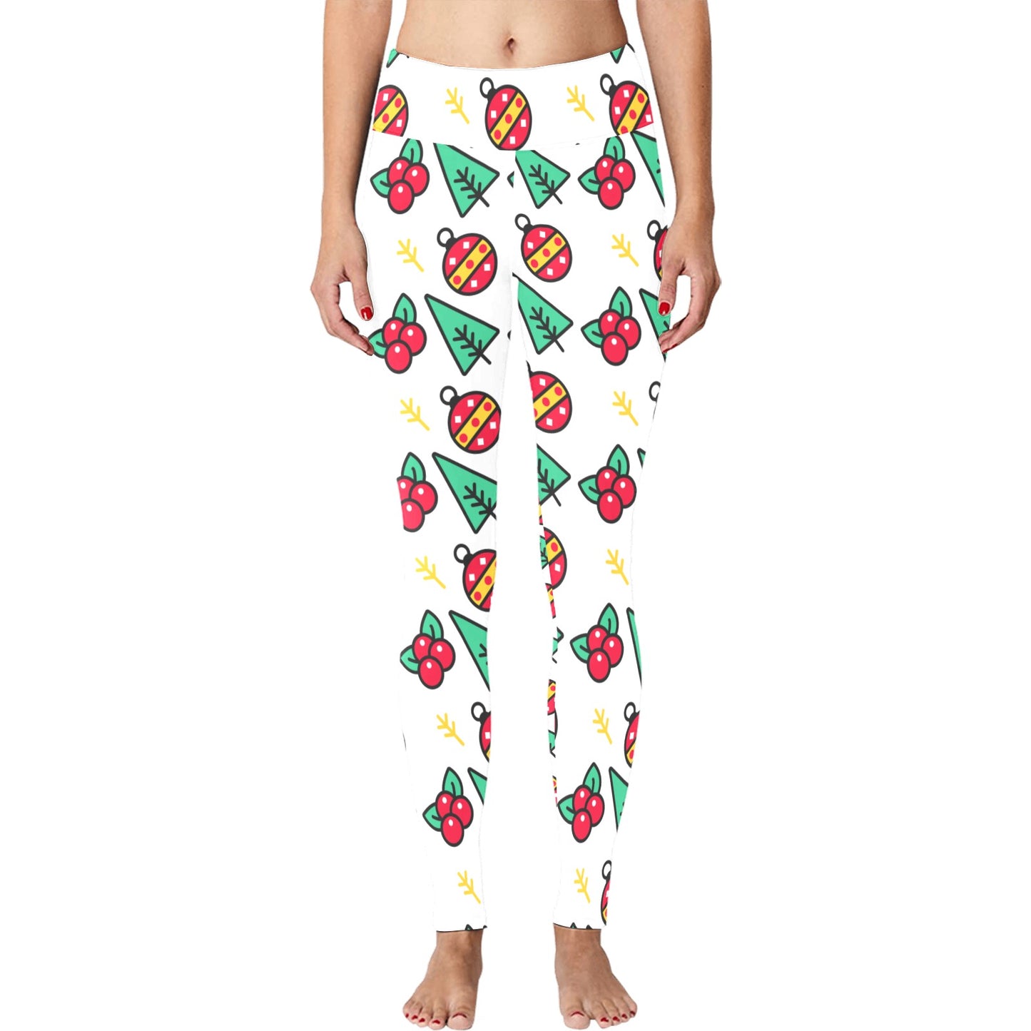 Christmas Trees and Ornaments Running Women's Workout Leggings