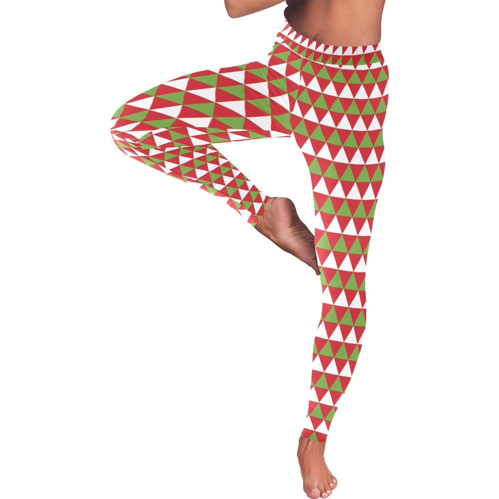 Christmas Triangles Women's All-Over Low Rise Leggings