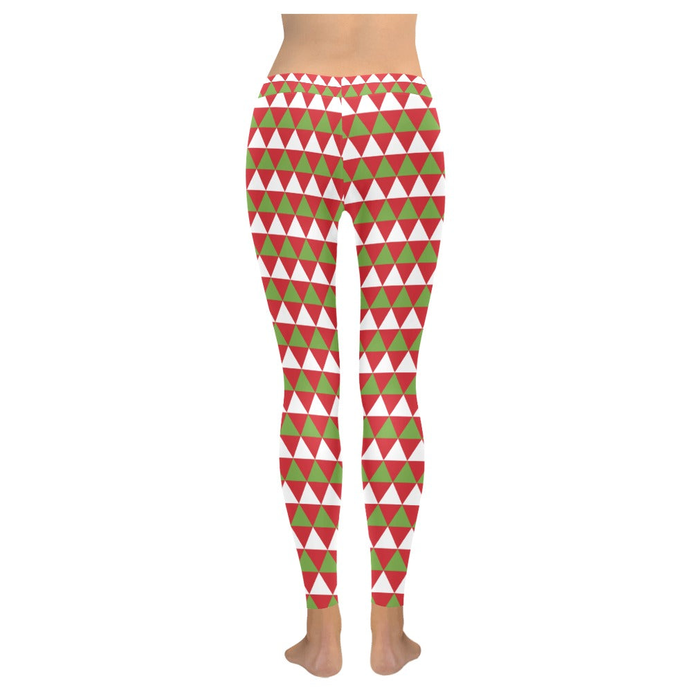 Christmas Triangles Women's All-Over Low Rise Leggings