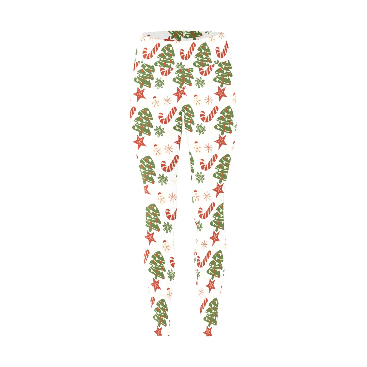 White Christmas Running Women's Workout Leggings