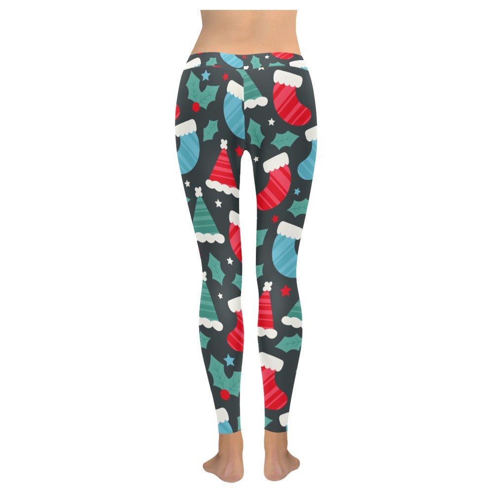 Festive Christmas Stockings & Caps Women's Leggings