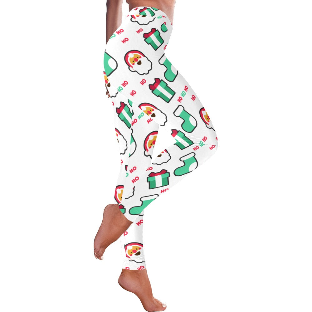 Ho Ho Ho Santa Christmas Women's All-Over Low Rise Leggings