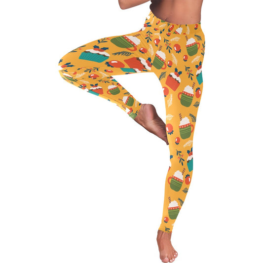 Christmas Cocoa & Cupcakes Women's Low Rise Leggings