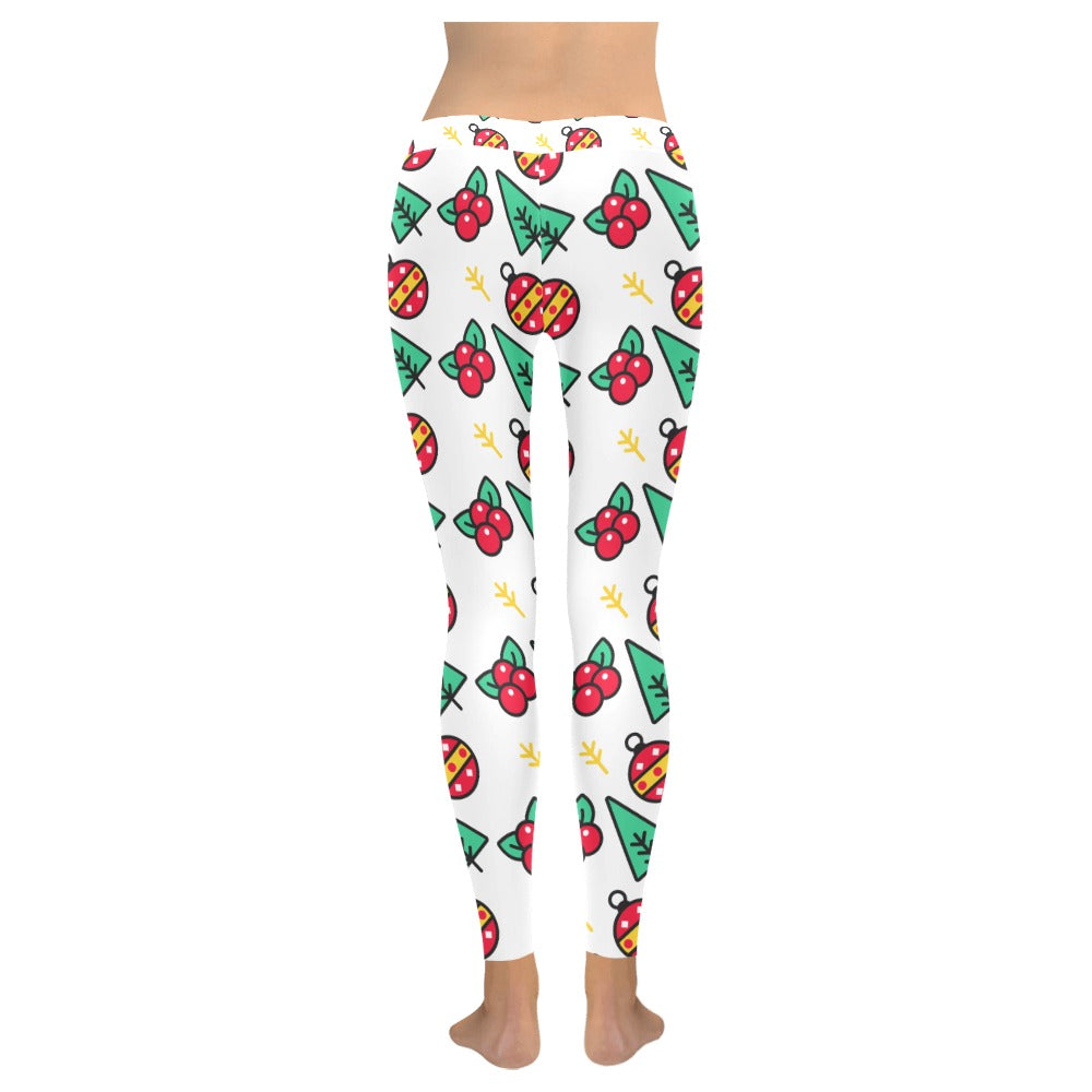 Christmas Trees & Berries Women's All-Over Low Rise Leggings