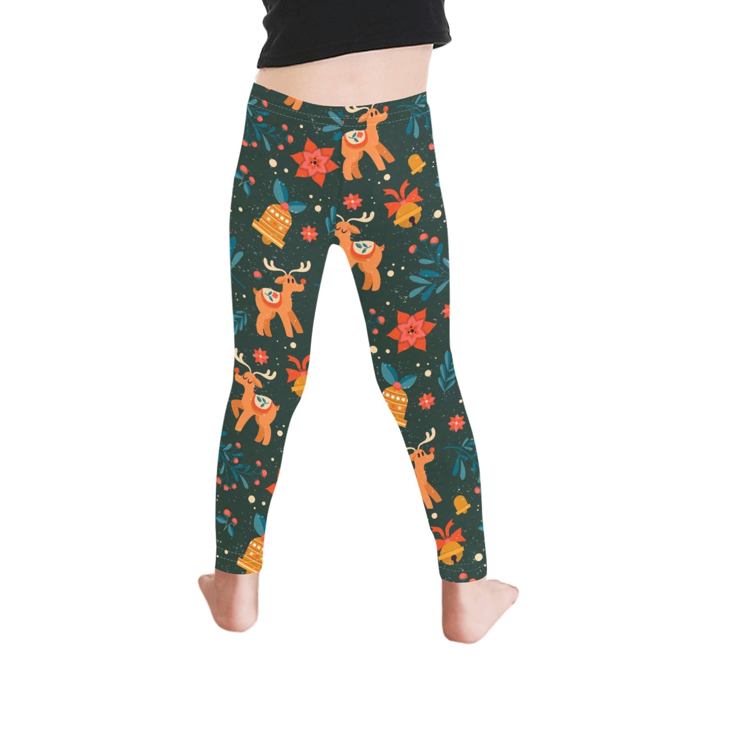 Reindeer Christmas All-Over Print Girls Leggings
