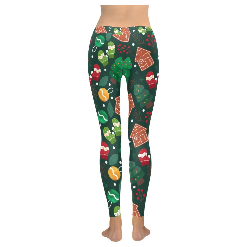 Gingerbread House Christmas Women's All-Over Low Rise Leggings