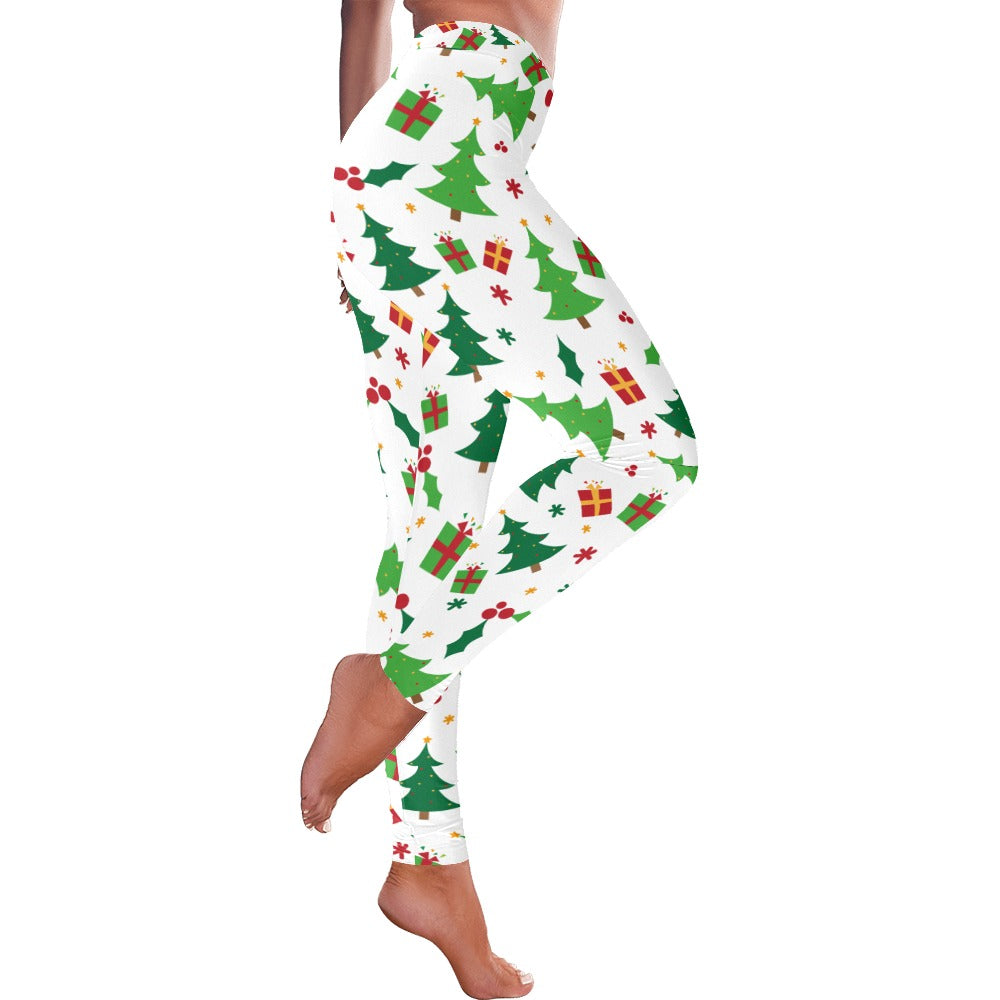 Christmas Tree Presents Women's All-Over Low Rise Leggings