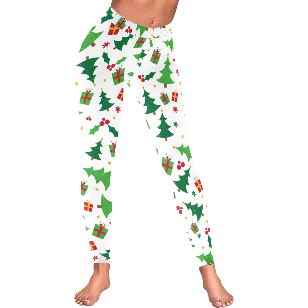 Christmas Tree Presents Women's All-Over Low Rise Leggings