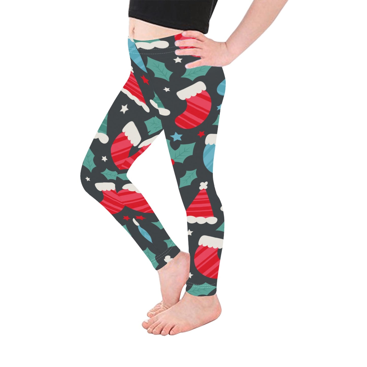 Festive Christmas Themed Leggings for Girls