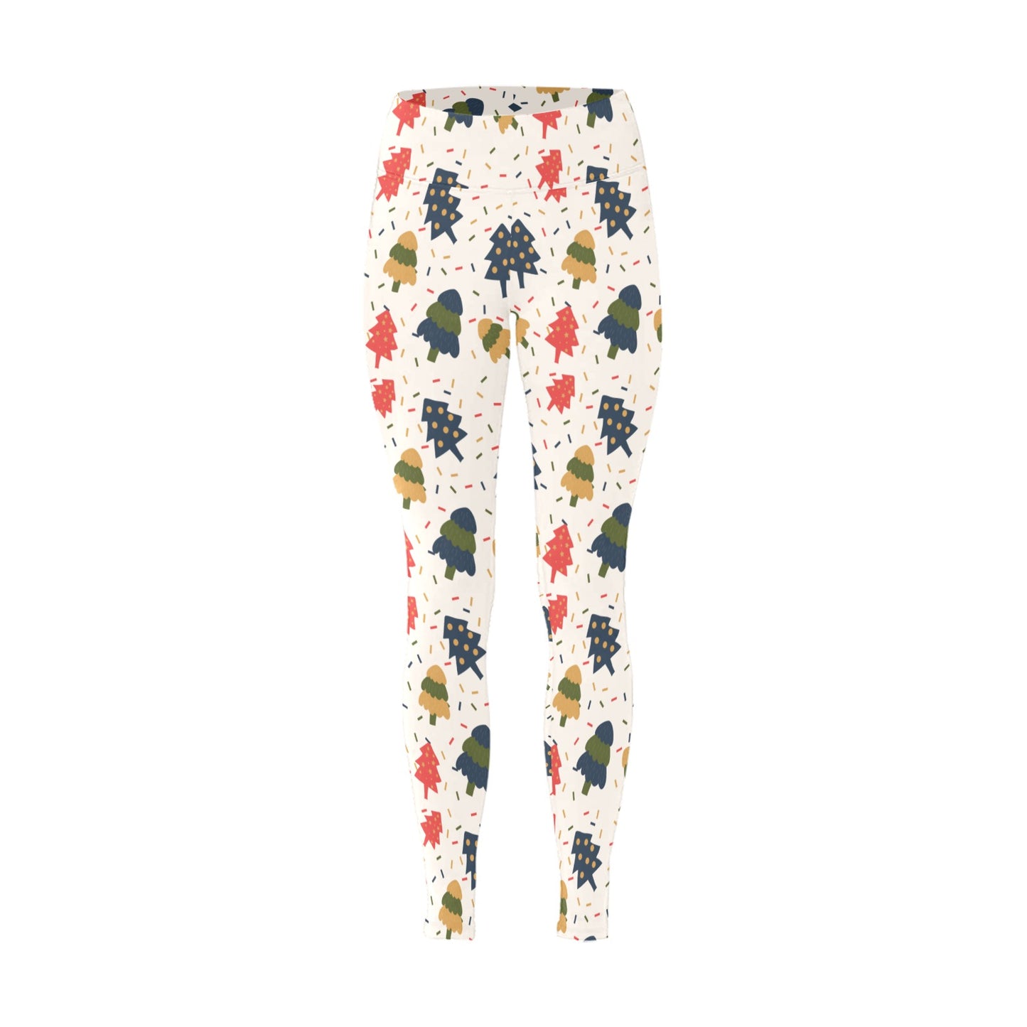 White Christmas Trees Women's Workout Leggings