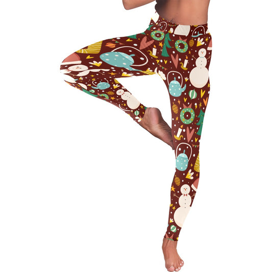 Festive Christmas Pattern Women's Low Rise Leggings