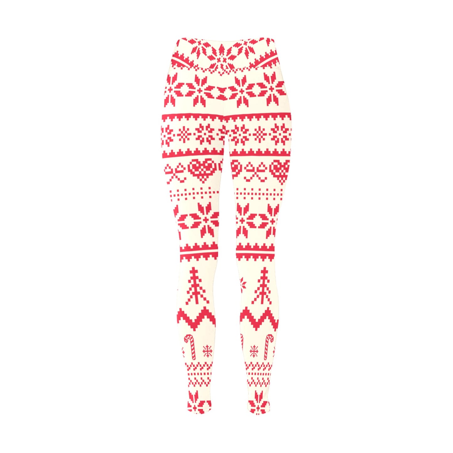 Quilted Pattern Christmas Running Women's Workout Leggings