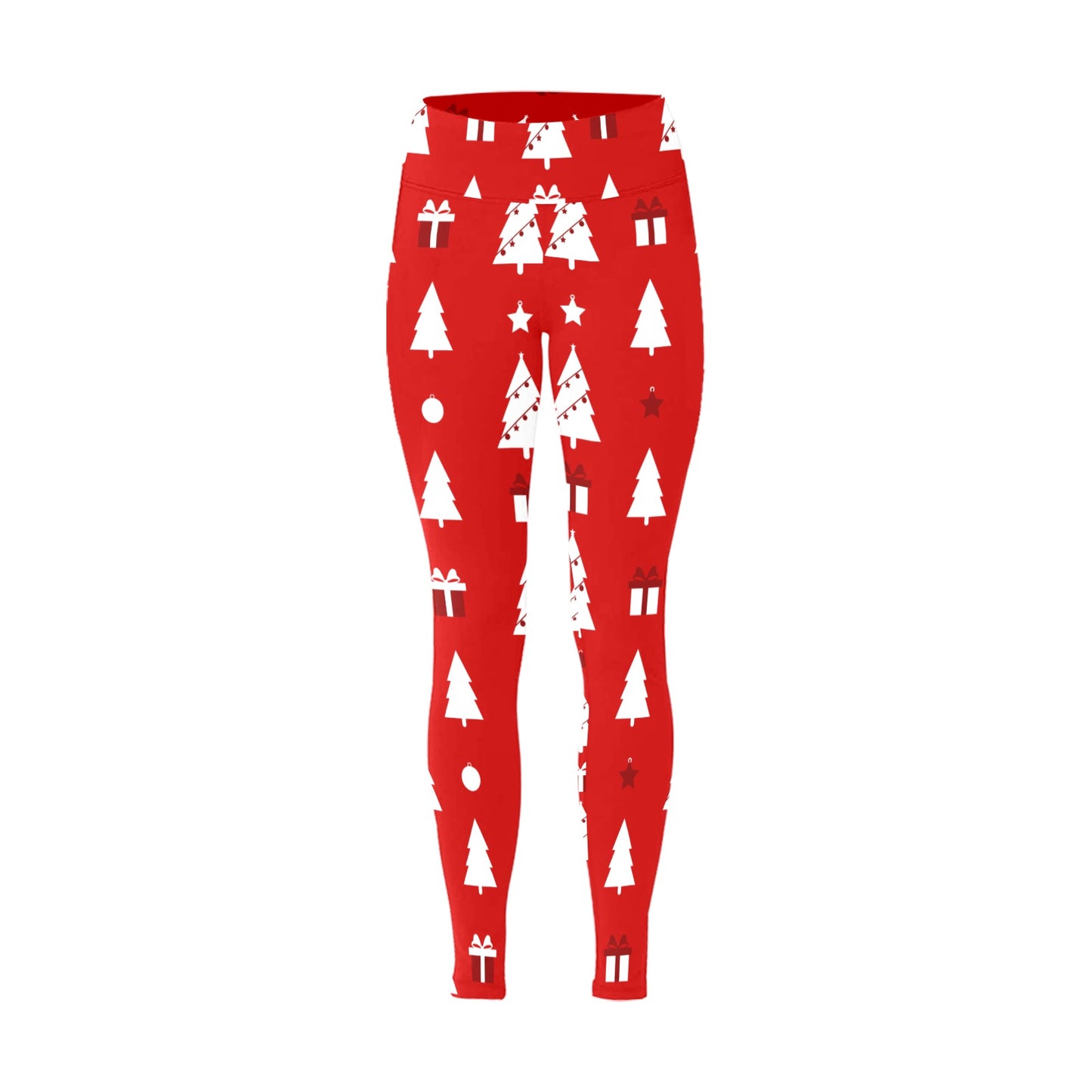 Red Christmas Tree Women's Workout Leggings