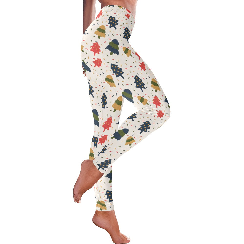 Christmas Trees All-Over Low Rise Leggings for Women