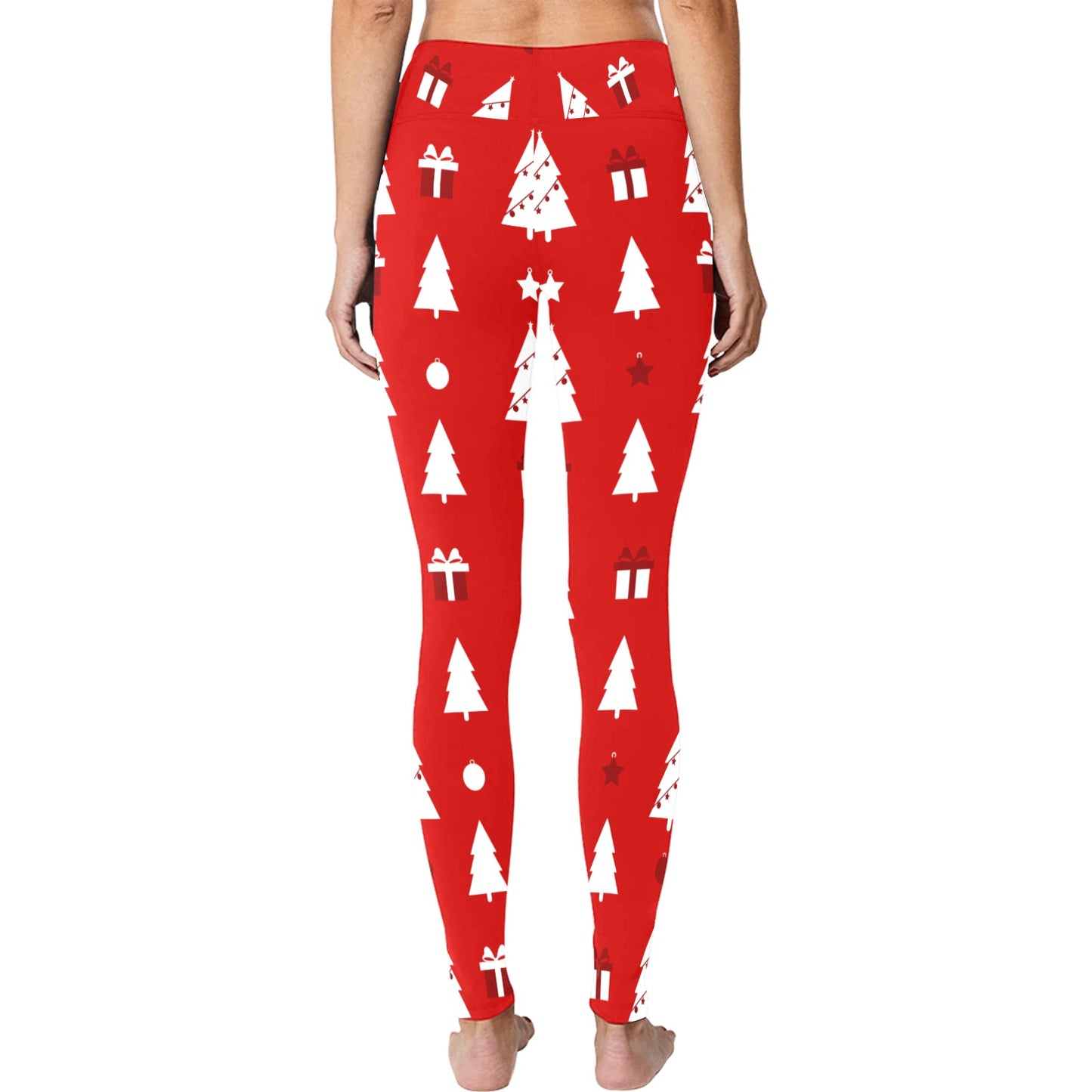 Red Christmas Tree Women's Workout Leggings