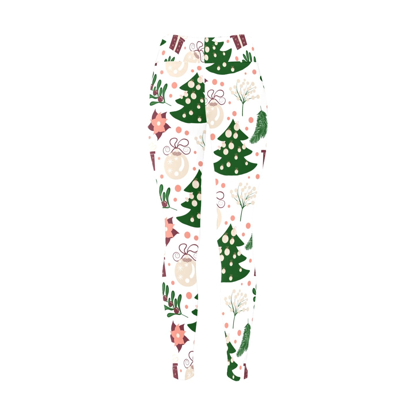 White Christmas Tree Women's Workout Leggings