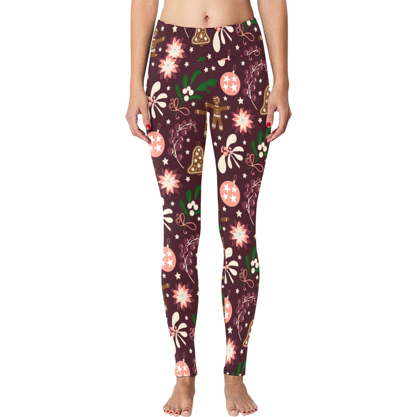 Dark Violet Gingerbread Women's Workout Leggings