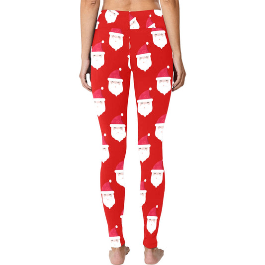 Red Santa Christmas Running Women's Workout Leggings