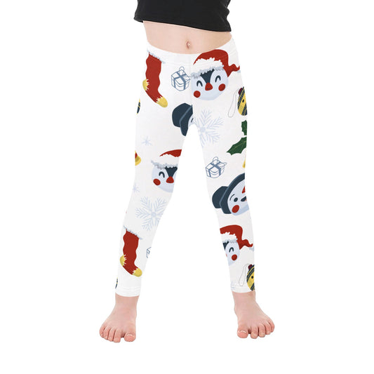 Festive Snowman All-Over Print Girls Leggings