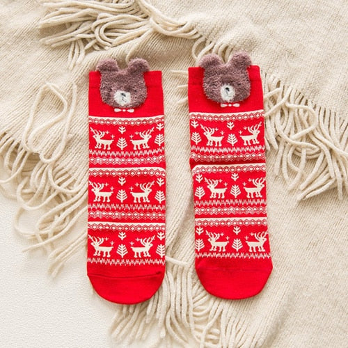 Festive Christmas Socks for Women - Cozy Winter Gift