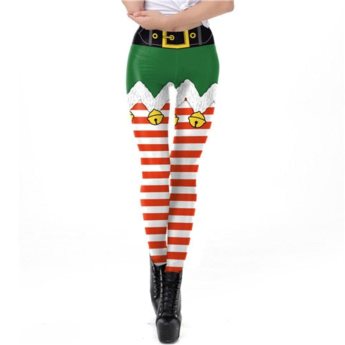 Stripe Tribal Christmas Leggings for Women