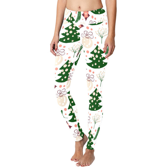 White Christmas Tree Women's Workout Leggings