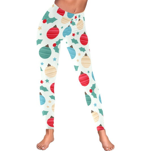 Festive Christmas All-Over Low Rise Leggings for Women