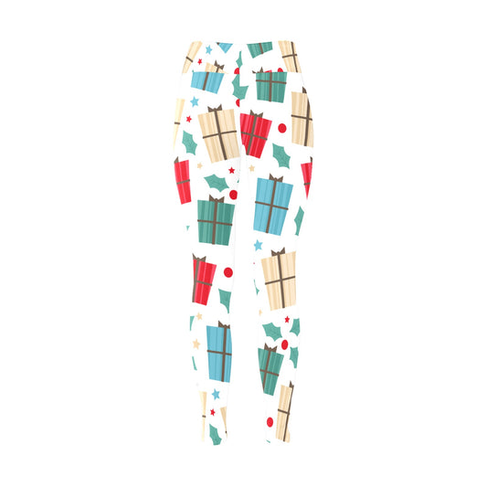White Presents Christmas Running Women's Workout Leggings