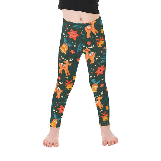 Reindeer Christmas All-Over Print Girls Leggings