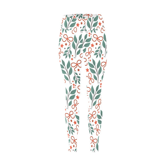 Christmas Running White Mistletoe Women's Workout Leggings