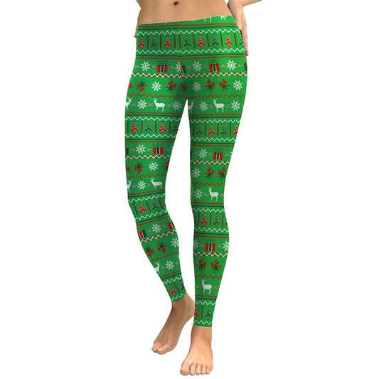 Ugly Christmas 3D Printed Leggings for Women