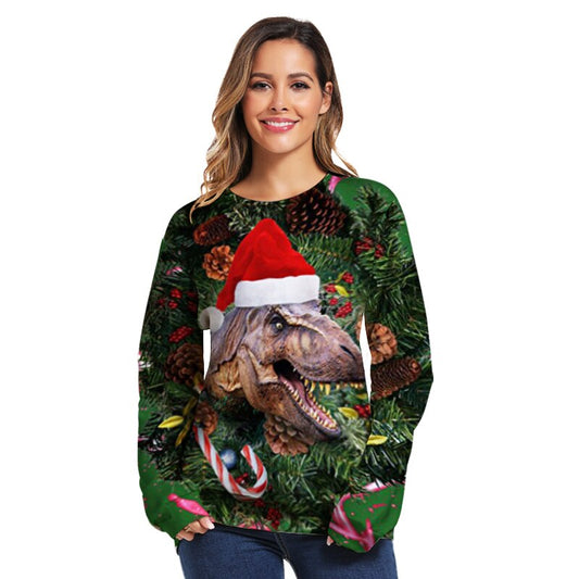 Dinosaur Ugly Christmas Sweater for Men and Women