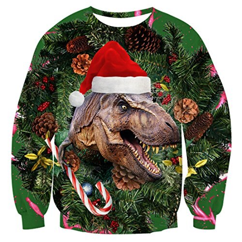 Dinosaur Ugly Christmas Sweater for Men and Women