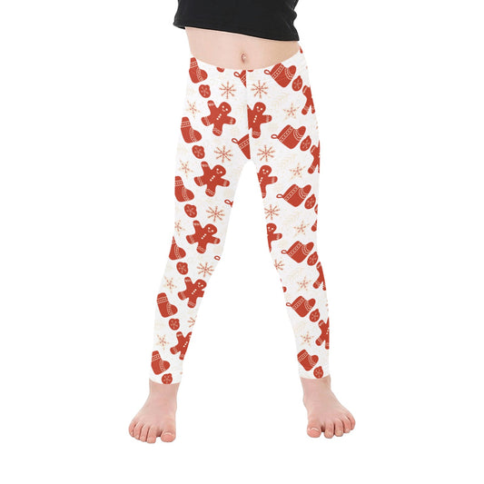Playful Gingerbread Man Christmas Leggings for Girls