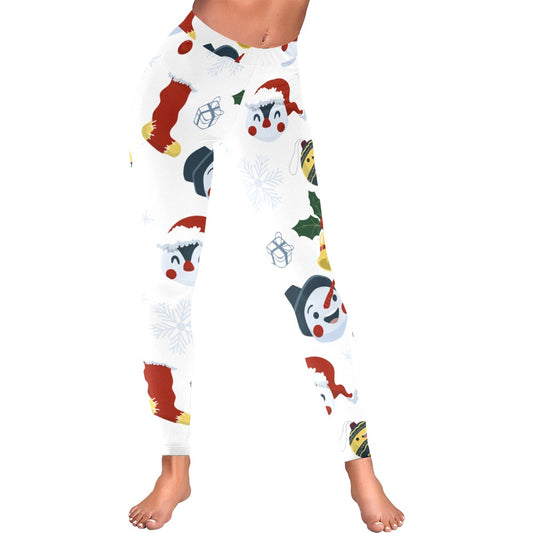 Festive Snowman Christmas Women's All-Over Low Rise Leggings