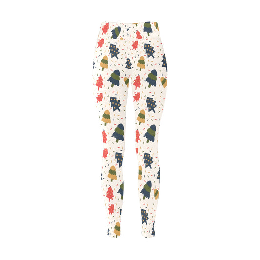 White Christmas Trees Women's Workout Leggings