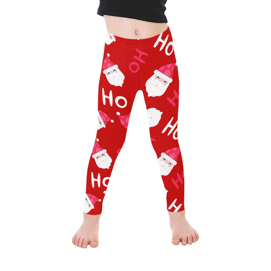 Festive Ho Ho Ho Christmas Leggings for Girls