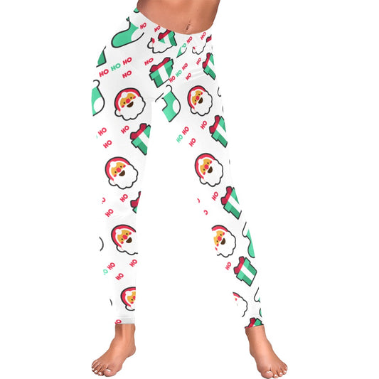 Ho Ho Ho Santa Christmas Women's All-Over Low Rise Leggings