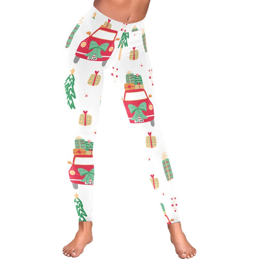 Christmas Car Women's All-Over Low Rise Leggings