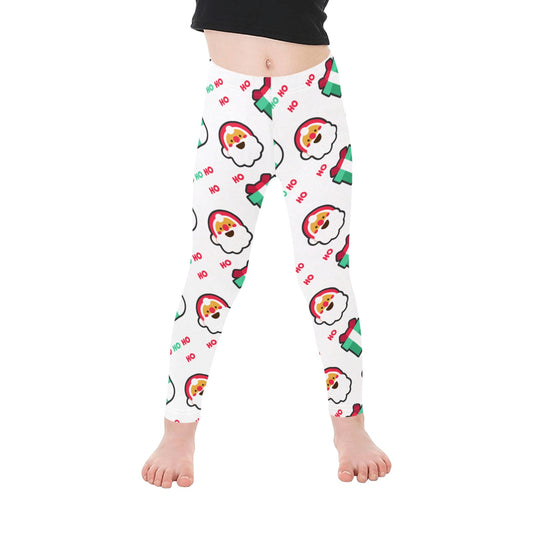 Playful Christmas Santa All-Over Print Girls Leggings