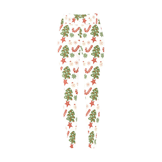 White Christmas Running Women's Workout Leggings