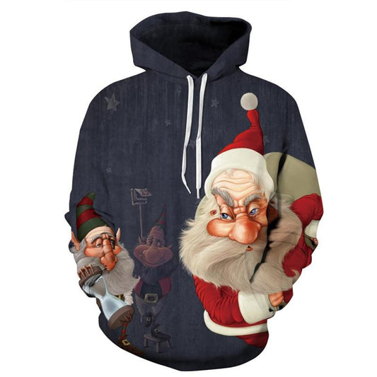 Festive Christmas Santa Claus 3D Unisex Hoodie
